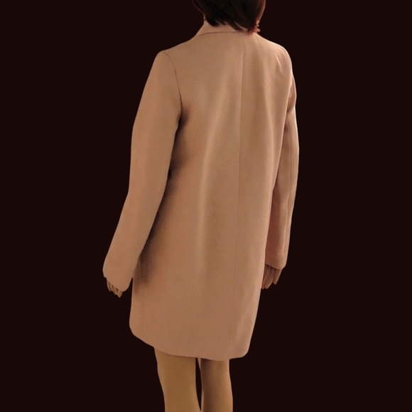 Zara Soft Lightweight Textured Coat Peacoat / Sz XS / Dull salmon / pinkish - Picture 10 of 17